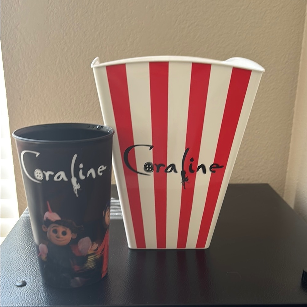 Coraline Popcorn Bucket and Cup Set